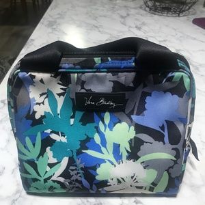 Vera Bradley cooler tote insulated lunch tote blue EUC